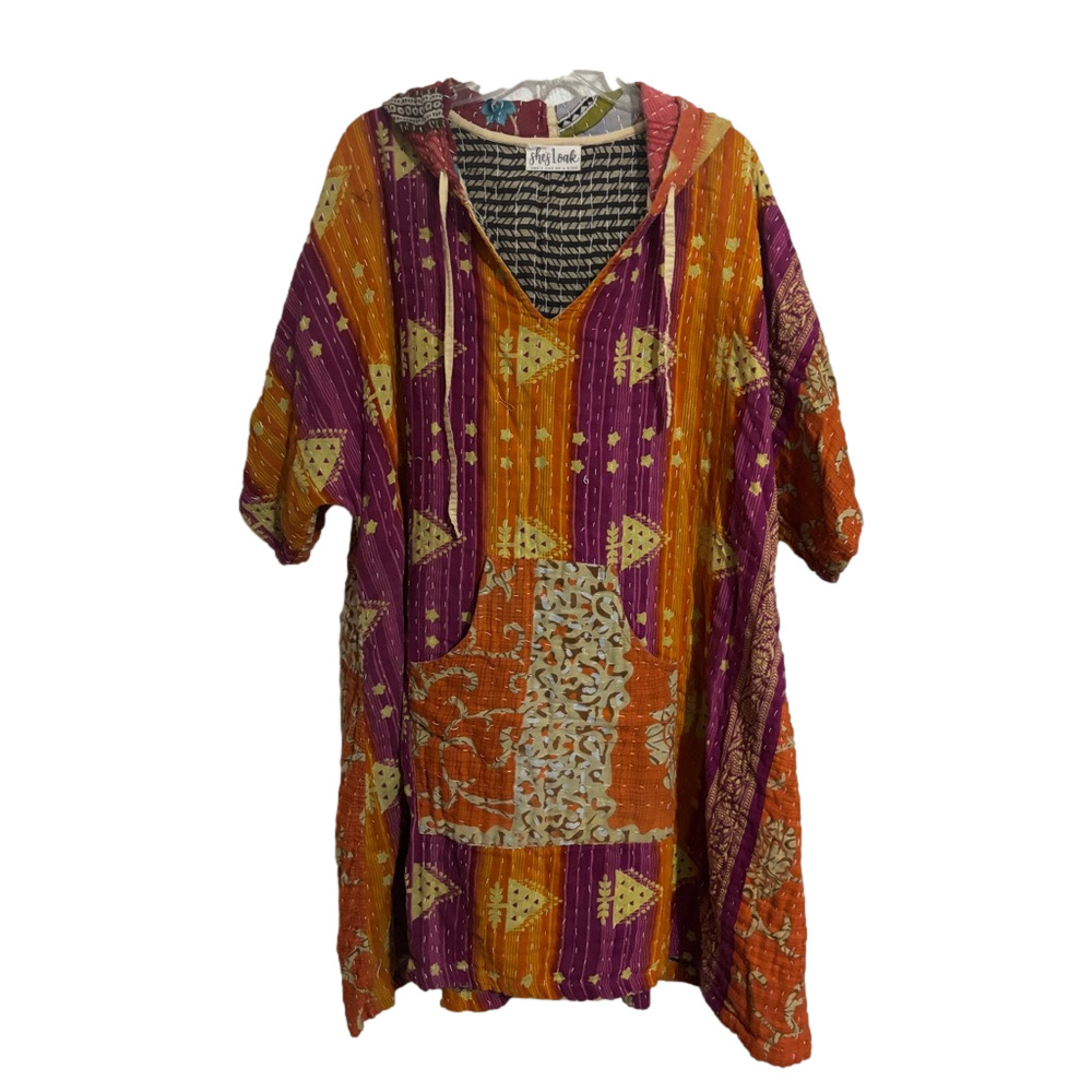 She’s 1 Oak Kantha Lounge Hoodie Dress